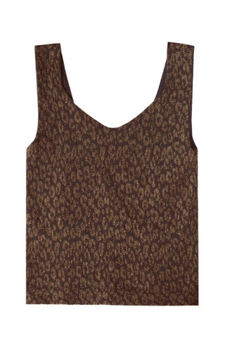 French Roast Lurex Leopard Tank Top - Boutique Bella Bellatank top