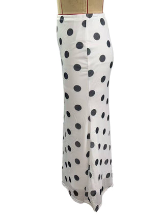 French romance Polka Dots Midi skirt - Boutique Bella Bellaskirt