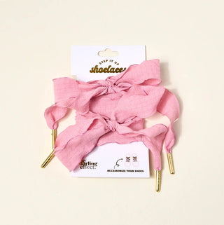Frilly Pink Step It Up Shoelaces - Boutique Bella Bellashoe laces
