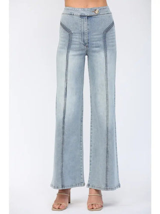 Front & Center Wide-Leg Jeans - Boutique Bella BellaJeans