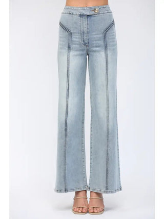 Front & Center Wide-Leg Jeans - Boutique Bella BellaJeans