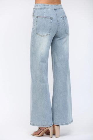 Front & Center Wide-Leg Jeans - Boutique Bella BellaJeans