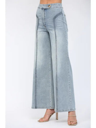 Front & Center Wide-Leg Jeans - Boutique Bella BellaJeans