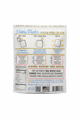 Frozen Cocktail Mix - Red White & Blue Summer Pina Colada - Boutique Bella Belladrink mix