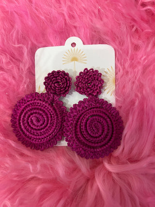 Fuchsia Fiesta Earrings - Boutique Bella BellaEarring