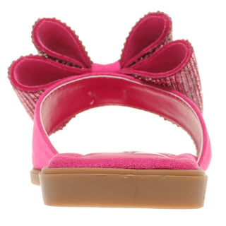 Fuchsia Rhinestone Bow Slide Sandals - Boutique Bella BellaSlides