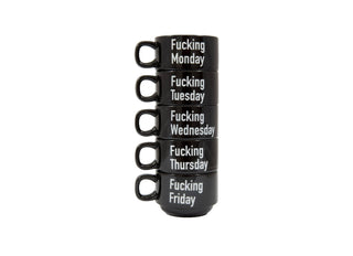 "Fucking Week" Mugs (Set of 5) - Boutique Bella BellaMug Set