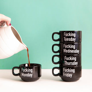 "Fucking Week" Mugs (Set of 5) - Boutique Bella BellaMug Set