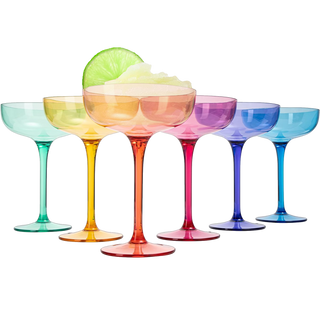 European Style Crystal Stemmed Wine Glasses Acrylic Glasses Tritan Drinkware Unbreakable Muted Color