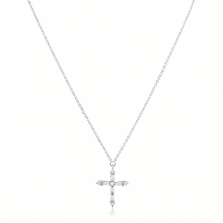 Gabriella CZ Cross Necklace - Boutique Bella BellaNecklace