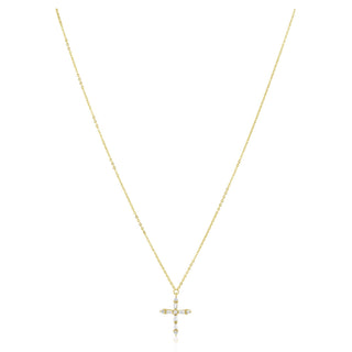 Gabriella CZ Cross Necklace - Boutique Bella BellaNecklace