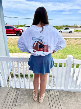 GAME DAY EMBROIDERED OVERSIZED SWEATSHIRT - Boutique Bella BellaSweatshirt