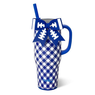 GAMEDAY GINGHAM ROYAL Mega Mug 40oz - Boutique Bella BellaTumbler