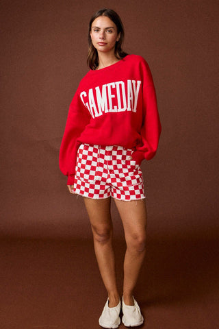 Gameday Sweatshirt - Red - Boutique Bella BellaSweatshirt