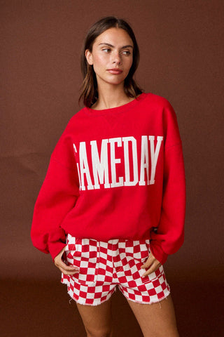 Gameday Sweatshirt - Red - Boutique Bella BellaSweatshirt