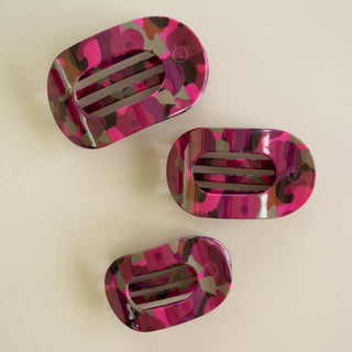 Garden Glam Large Flat Round Hair Clip - Boutique Bella BellaHair Clip