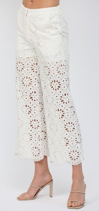 Garden Wide Leg Cropped Pant - Boutique Bella BellaPants