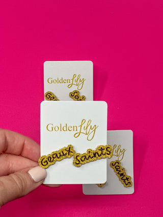 Geaux Saints Stud Earrings - Boutique Bella BellaEarrings