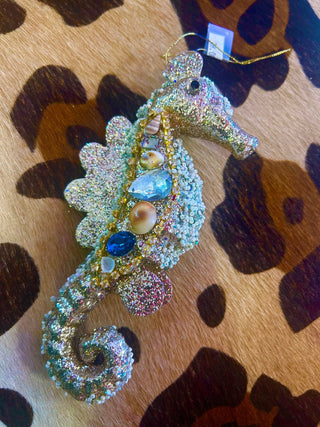 Gemmed Seahorse Ornament - Boutique Bella BellaOrnament