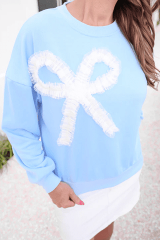 Genevieve Bow Sweatshirt - Boutique Bella BellaSweatshirt