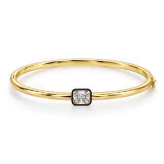 Georgian Emerald Cut Bangle - Boutique Bella BellaBracelet