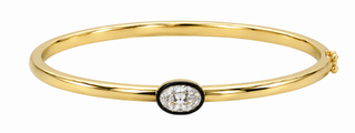 Georgian Oval Cut Bezel Bangle - Boutique Bella BellaBracelet