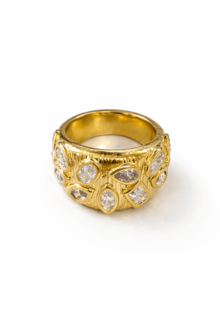 Georgie Bezel Statement Ring - Boutique Bella BellaRing