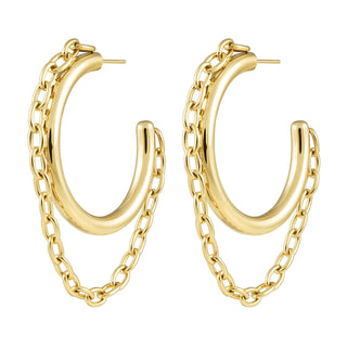 Gianna Chain Hoop - Boutique Bella Bella
