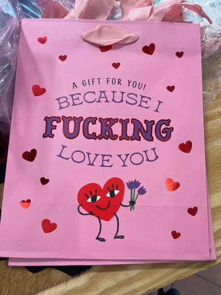 Gift Bag - Because I Fucking Love You - Boutique Bella Bellagift bag