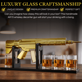Gifts For Men Dad 1000 Ml Whiskey Decanter Set With 4 Glasses Unique Anniversary Bir - Boutique Bella Bella