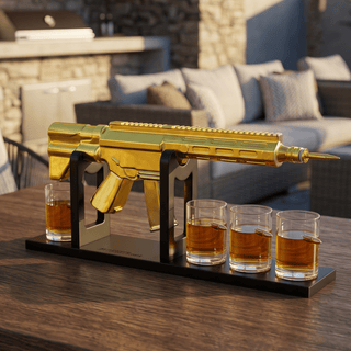 Gifts For Men Dad 1000 Ml Whiskey Decanter Set With 4 Glasses Unique Anniversary Bir - Boutique Bella Bella