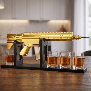 Gifts For Men Dad 1000 Ml Whiskey Decanter Set With 4 Glasses Unique Anniversary Bir - Boutique Bella Bella