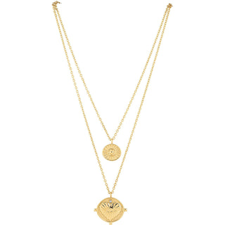 Gigi Double Coin Necklace - Boutique Bella BellaNecklace