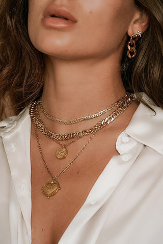 Gigi Double Coin Necklace - Boutique Bella BellaNecklace