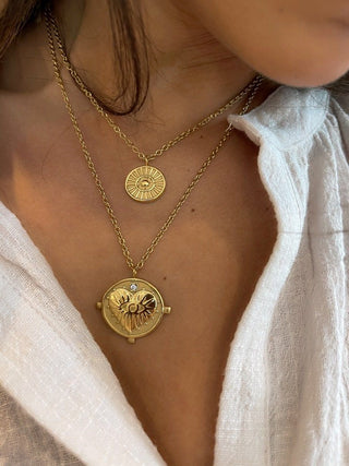 Gigi Double Coin Necklace - Boutique Bella BellaNecklace