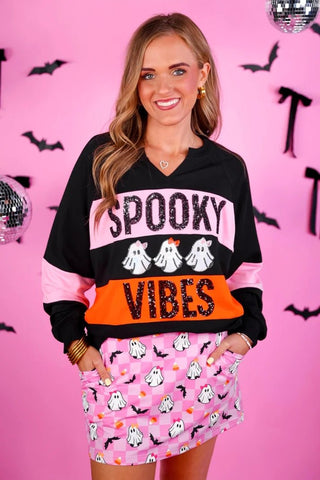 GiGi Spooky Vibes Pullover - Boutique Bella BellaSweatshirt