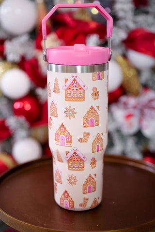 Gingerbread Wonderland Travel Tumbler - Boutique Bella BellaTumbler