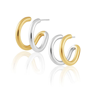 Gisela Hoop - Two Tone - Boutique Bella BellaEarrings