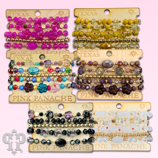Glass bead variety mix bracelet stack - Boutique Bella BellaBracelets