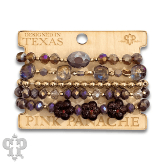 Glass bead variety mix bracelet stack - Boutique Bella BellaBracelets