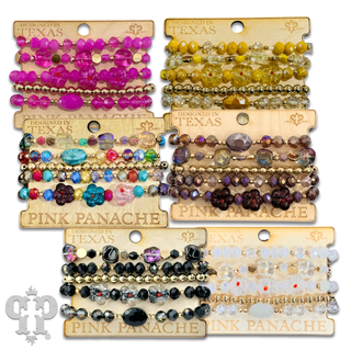 Glass bead variety mix bracelet stack - Boutique Bella BellaBracelets