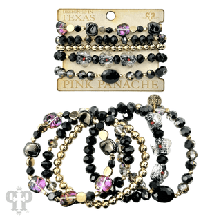 Glass bead variety mix bracelet stack - Boutique Bella BellaBracelets