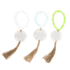 Glass Beaded Loop with Sand Dollar Charm & Tassel - Boutique Bella BellaOrnament