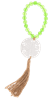 Glass Beaded Loop with Sand Dollar Charm & Tassel - Boutique Bella BellaOrnament
