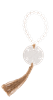 Glass Beaded Loop with Sand Dollar Charm & Tassel - Boutique Bella BellaOrnament