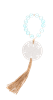 Glass Beaded Loop with Sand Dollar Charm & Tassel - Boutique Bella BellaOrnament