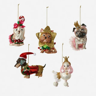 Glass Party Dog Orn - Boutique Bella BellaChristmas Ornament