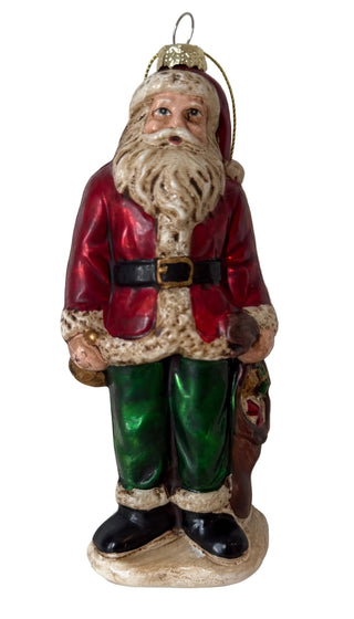 Glass Santa Ornament- 7" Assorted Styles - Boutique Bella BellaChristmas Ornament