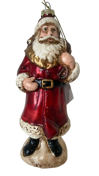 Glass Santa Ornament- 7" Assorted Styles - Boutique Bella BellaChristmas Ornament