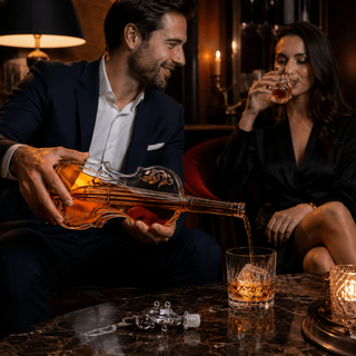 Glass Violin Decanter Premium Barware Gift Elegant Drinkware Collection - Boutique Bella BellaDecanters